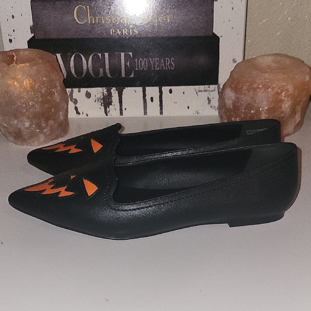 Strange CVLT Halloween Edition Black and Orange Women's Loafers - Picture 5 of 8